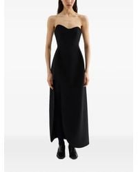 Jil Sander - Wool Sablé Bustier Dress - Lyst