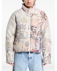 Nike - Graffiti-Design Zip-Fastening Puffer Jacket - Lyst