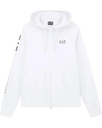 EA7 - Sweater Met Capuchon En Rits - Lyst