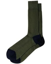 Hackett - Ribbed-Knit Mercerised-Cotton Socks - Lyst