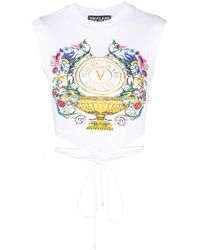 Versace - Logo-print Sleeveless Top - Lyst