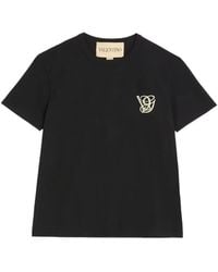 Valentino Garavani - Embroidered-Logo T-Shirt - Lyst