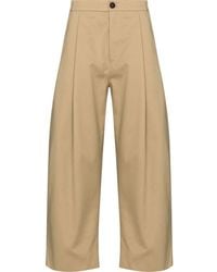 Studio Nicholson - Cropped Wide-leg Trousers - Lyst
