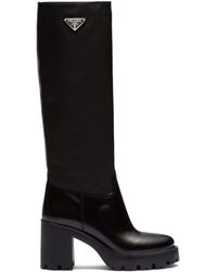 Prada - Re-nylon Knee-high Boots - Lyst