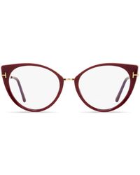 Tom Ford - Blue Block cat-eye frame glasses - Lyst