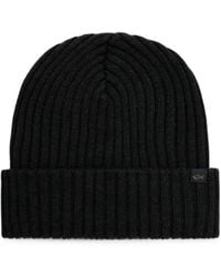 Paul & Shark - Ribbed-Knit Beanie Hat - Lyst