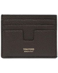 Tom Ford - Logo-print Leather Card Wallet - Lyst