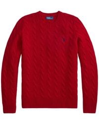Polo Ralph Lauren - Cable-Knit Wool-Cashmere Crewneck Sweater - Lyst