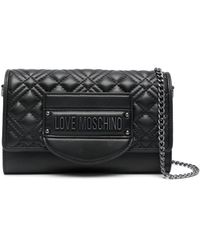 Love Moschino - Logo-lettering Quilted Shoulder Bag - Lyst