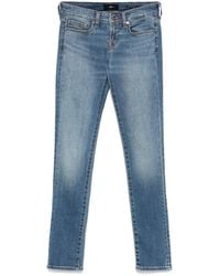 7 For All Mankind - Low-Rise Skinny Jeans - Lyst
