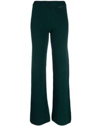 ERMANNO FIRENZE - Logo-embroidered Flared Knitted Trousers - Lyst