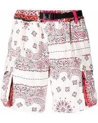 Sacai - Bandana-Print Cargo Shorts - Lyst