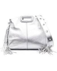 Maje - Miss M Metallic-effect Leather Mini Bag - Lyst