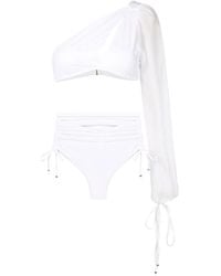 Amir Slama - One-Shoulder Long-Sleeve Bikini Set - Lyst