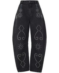 Agua Bendita - Fallon Stud-Embellished Jeans - Lyst