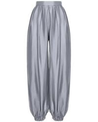 MANURI - Bazar Pleated Silk Trousers - Lyst