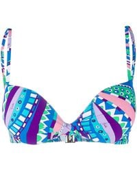 PUCCI - Abstract Print Bikini Top - Lyst