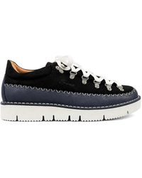 Fracap - Contrast-Stitch Lace-Up Boots - Lyst