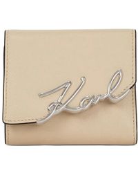 KARL LAGERFELD - K/Signature Trifold Wallet - Lyst