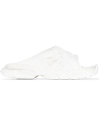 Balenciaga - Track Flat Slide Sandals - Lyst