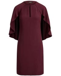 Ralph Lauren - Tiveah Cape-Sleeve Mini Dress - Lyst