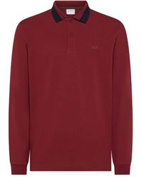 Sun 68 - Elbow Patch Long-Sleeve Polo Shirt - Lyst