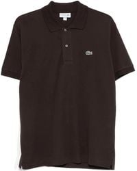 Lacoste - Logo-Detail Button Polo Shirt - Lyst