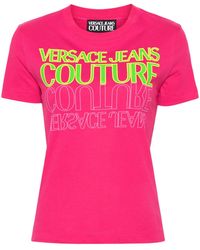 Versace Jeans Couture - Logo-Print Cotton T-Shirt - Lyst