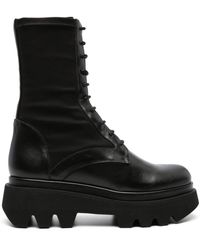 Paloma Barceló - Trey Lace-up Leather Boots - Lyst