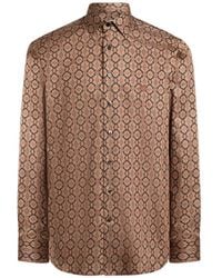 Etro - Cotton Satin Shirt With Medallion Motif - Lyst