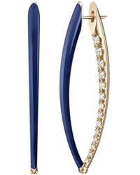 Melissa Kaye - 18K Large Cristina Diamond Earrings - Lyst