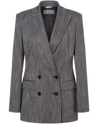 Alberta Ferretti - Blazer Croisé À Motif De Chevrons - Lyst