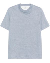 Brunello Cucinelli - Linen Blend T-Shirt - Lyst