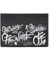 Off-White c/o Virgil Abloh - Logo-Print Leather Card Case - Lyst