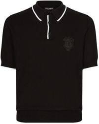 Dolce & Gabbana - Polo Con Ricamo Logo - Lyst