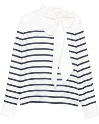 Franchise - Stripe Bow Blouse - Lyst