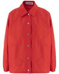 Jil Sander - Logo-Embroidered Jacket - Lyst