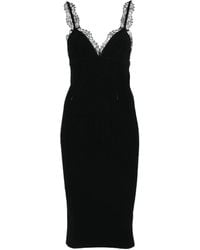 Blumarine - Geribbelde Midi-Jurk Met Kanten Afwerking - Lyst