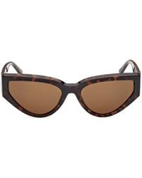GUESS EYEWEAR - Tortoiseshell-Effect Cat-Eye Sunglasses - Lyst