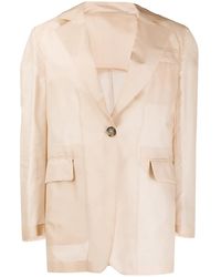 MSGM - Single-Breasted Boxy Jacket - Lyst