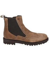Baldinini - Brogue-Detail Suede Boots - Lyst