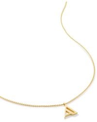 Monica Vinader - Alphabet A Charm Necklace - Lyst