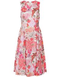 Marni - Floral-print Flared Midi Dress - Lyst