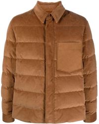 Zegna - Shirt Style Puffer Jacket - Lyst