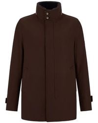 Herno - Kasjmier Jas Met Suède Afwerking - Lyst