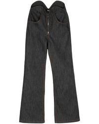 we11done - Uneven Thigh-Rise Wide-Leg Jeans - Lyst