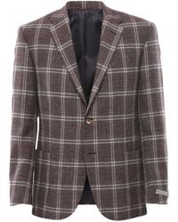 Corneliani - Check-Pattern Single-Breasted Blazer - Lyst