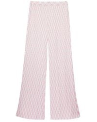 MSGM - Geruite Plooibroek - Lyst