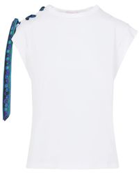 PUCCI - Short Sleeve T-Shirt With Printed Drawstring - Lyst