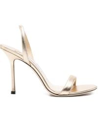 Jimmy Choo - Jenn 100-Tone Metallic Nappa Leather Sandals - Lyst